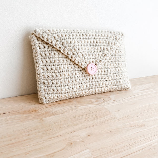 Crochet clutch pattern - Small envelope clutch crochet pattern - Crochet handbag pattern - Spring bag crochet pattern - The Ruth Clutch