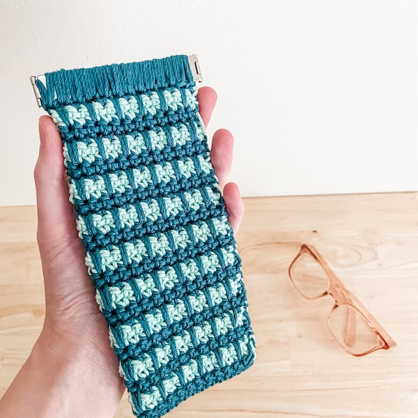 Sunglasses case crochet pattern - Summer crochet pattern - Sunglass holder crochet pattern - Craft fair crochet pattern idea - Frankie Pouch