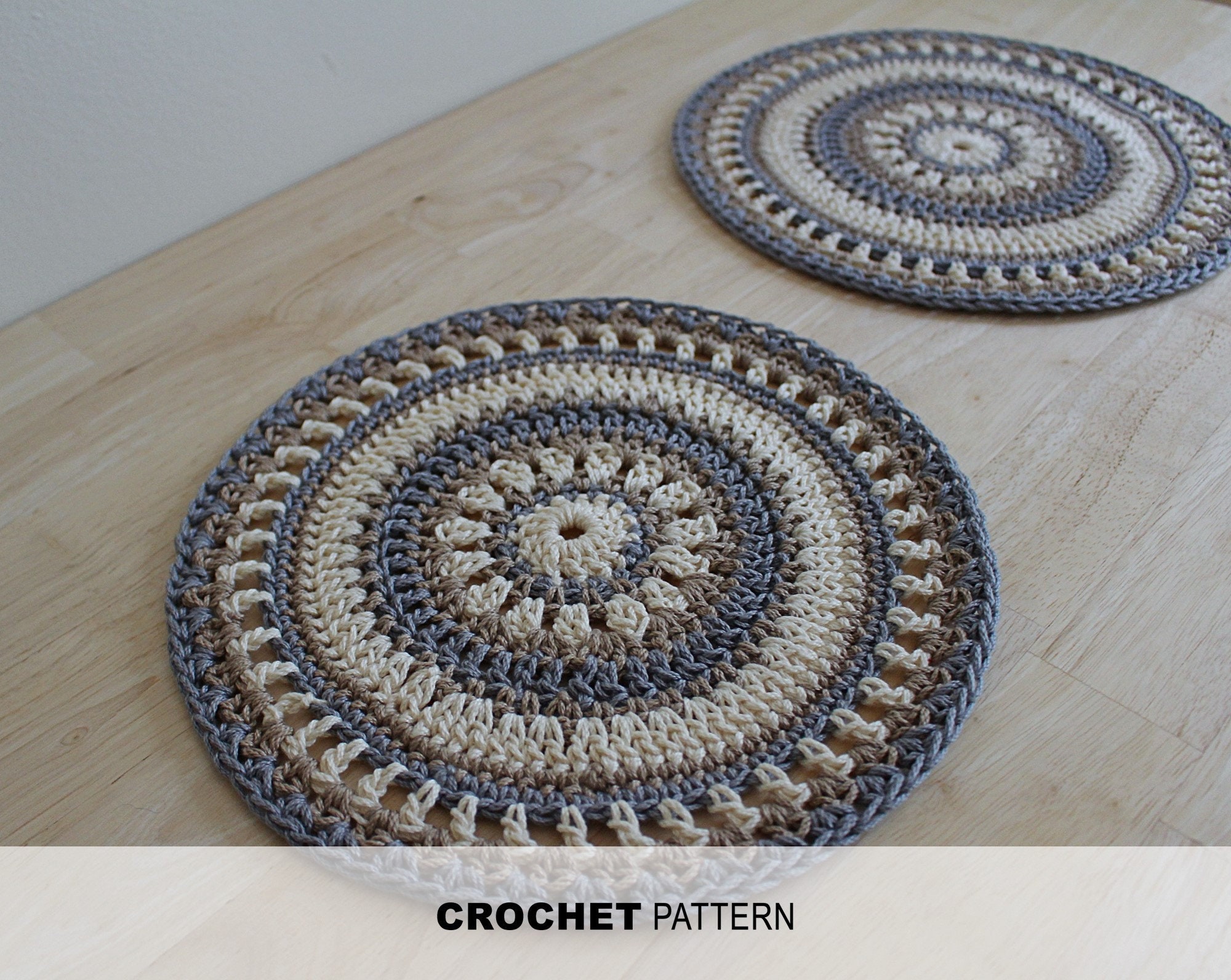 Easy Crochet Table Mat Pattern Mandala Style Crochet Doily Etsy