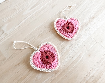 Herzornament Häkelanleitung - Valentinstag, Weihnachtsdeko - Be Mine Ornaments (PDF Häkelanleitung)
