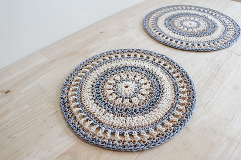 Easy Crochet Table Mat Pattern Mandala Style Crochet Doily Etsy