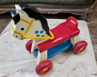 fisher price ride on horse vintage