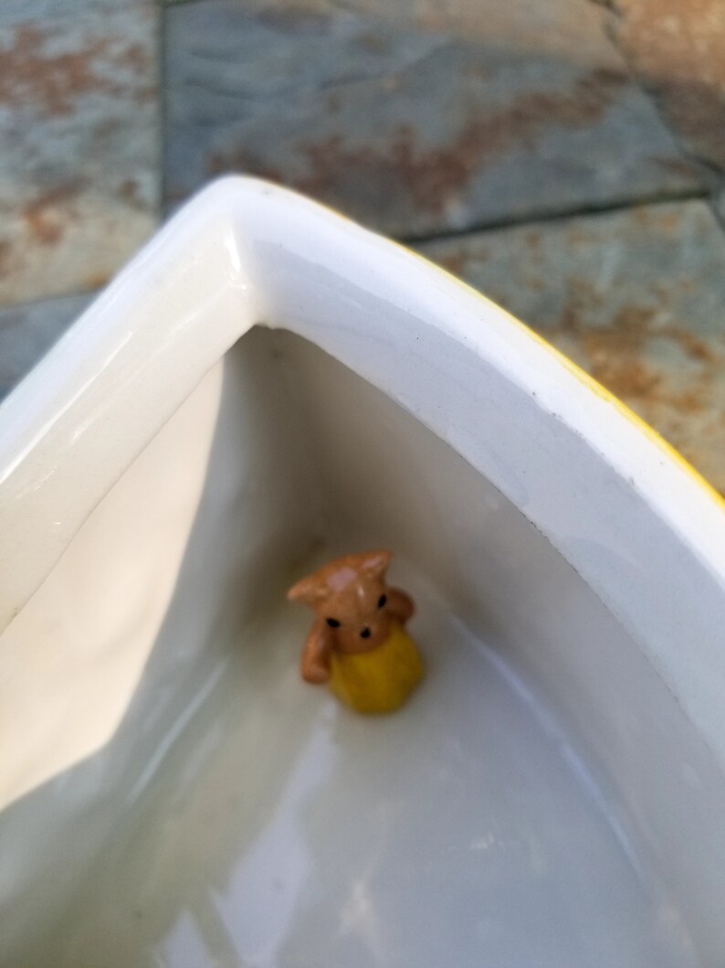 Vintage Japanese Ceramic Mouse Cheese Wedge Sugar Dish