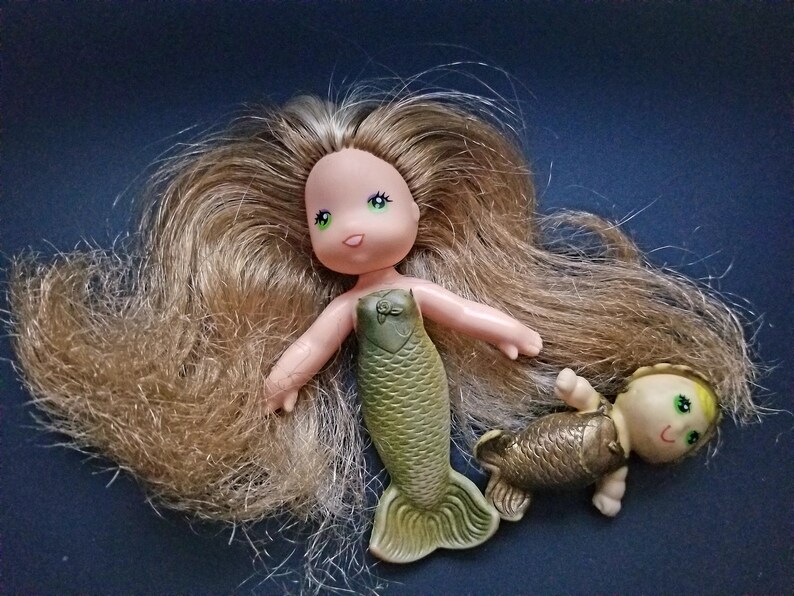 Vintage Kenner Sea Wees Blonde Gold Mermaid With Baby Etsy