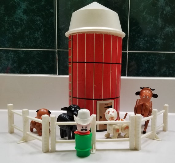vintage fisher price farm and silo