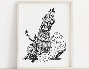 Mandala Penis Art Print