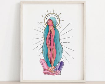 The Holy Vulva • Saint Vulva • Virgin Mary • Women Divine Feminine • Art Print