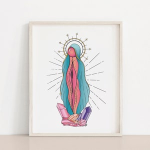 The Holy Vulva • Saint Vulva • Virgin Mary • Women Divine Feminine • Art Print