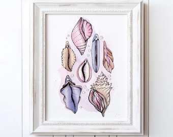 The She-Shells Art Print