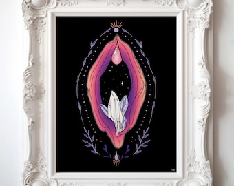 Gatekeeper • Vulva Kristalle - Kunstdruck