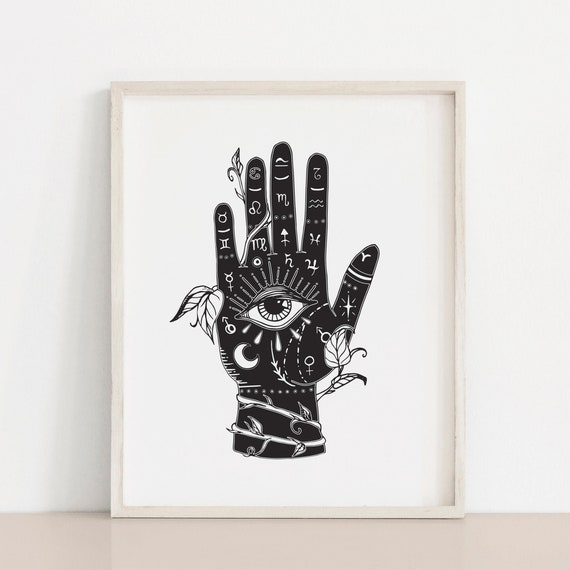 Palmistry Hand Art Print Palmistry Hand Art Print