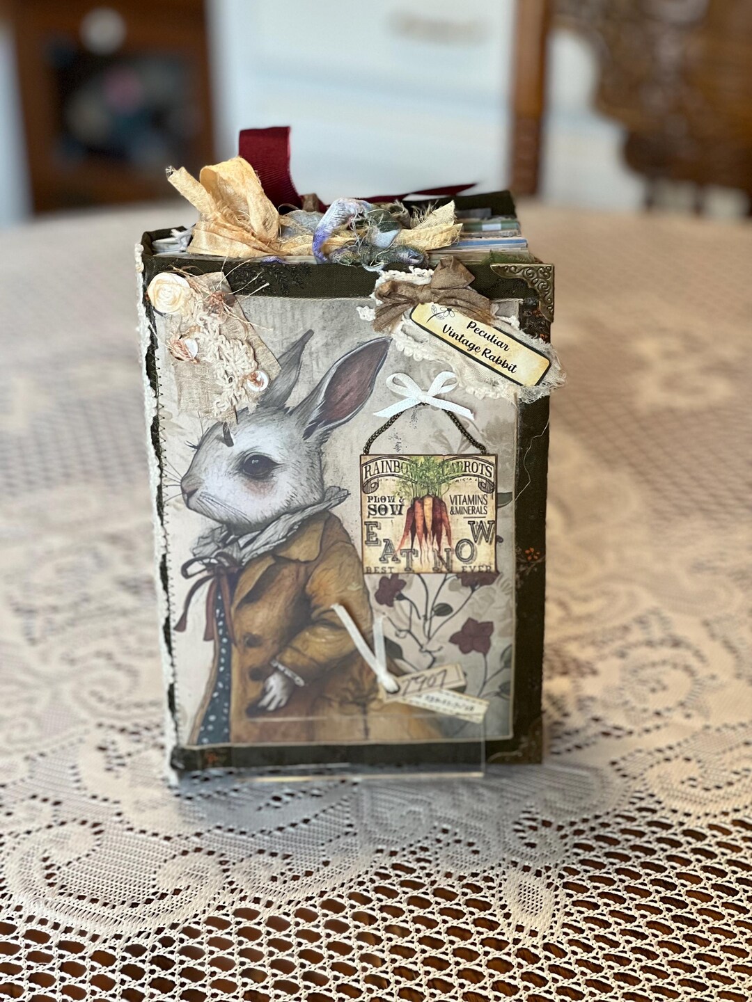 Rabbit Junk Journal, Vintage Rabbit Journal, Memory Junk Journal ...