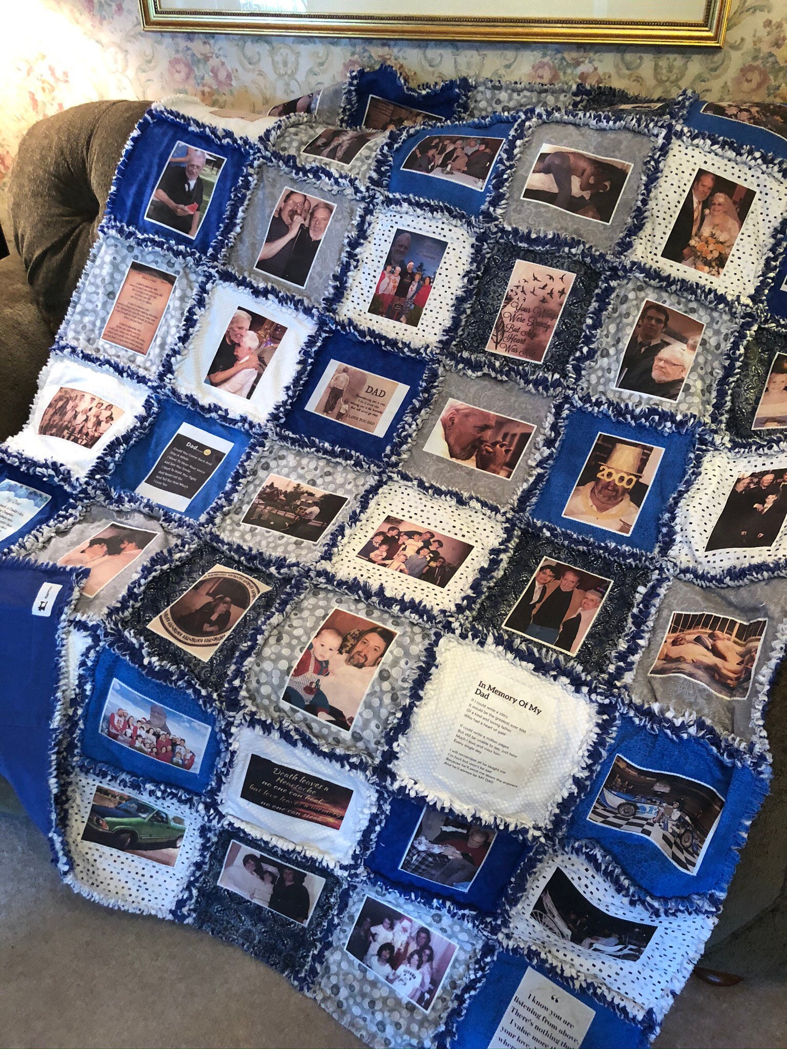 Picture Quilt Photo quilt Family Photo Quilt quilt with Etsy