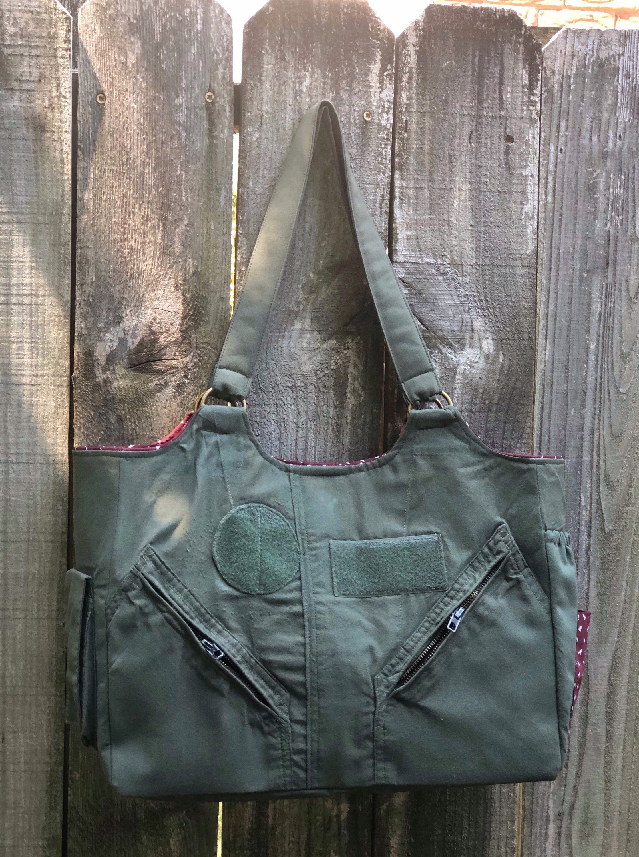 Flight Suit Tote Bag military messenger bag flight suit Etsy