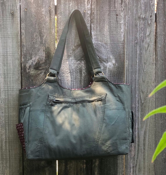 Flight Suit Tote, Bag, military messenger bag, flight suit diaper bag, lap top bag, flight suit diaper bag, repurposed flight suit