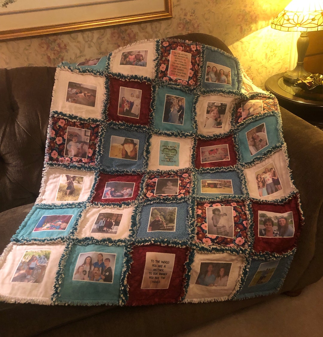 Picture Quilt, Photo Quilt, Family Photos Quilt, Quilt With Pictures