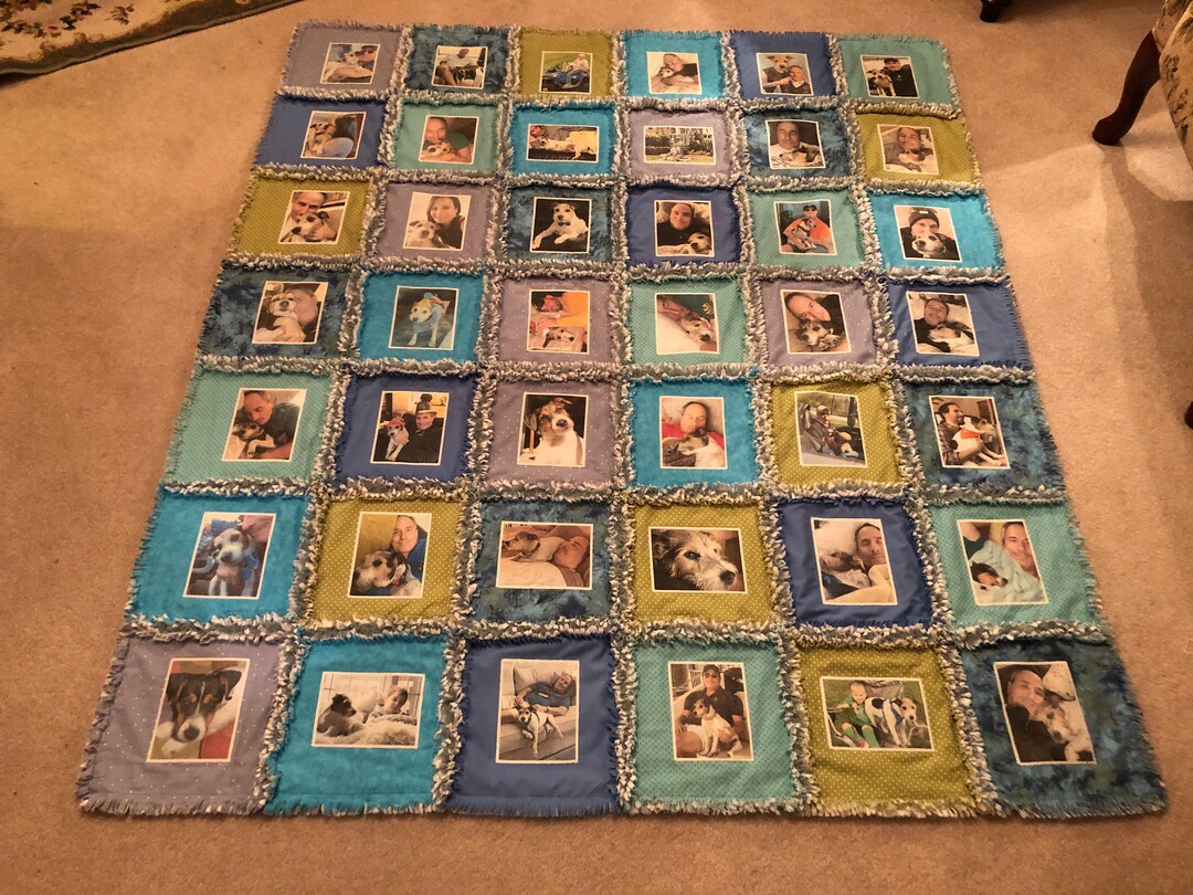 Pet Memory Lap Quilt Photo Quilt Picture Quilt Dog Photo Etsy