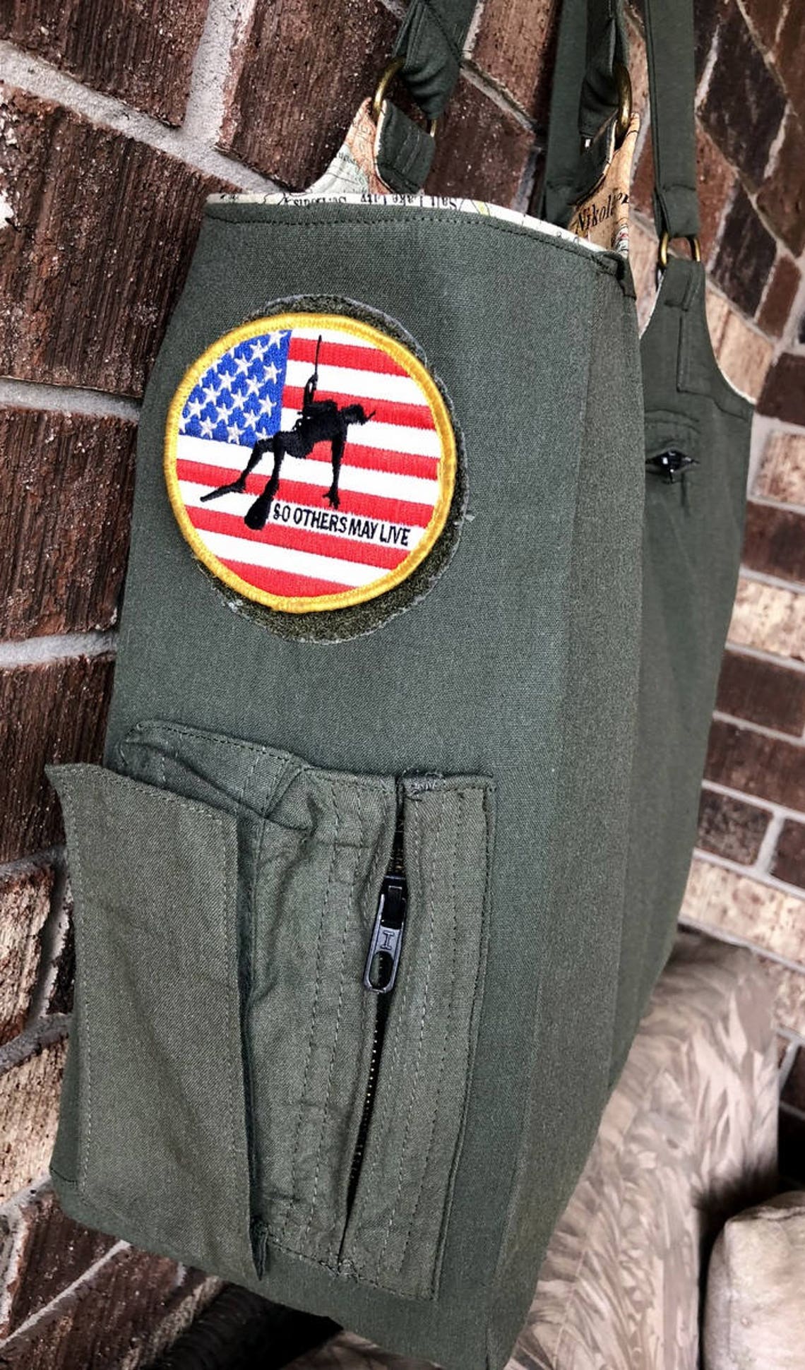 Flight Suit Tote Bag Military Messenger Bag Flight Suit Etsy