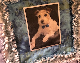 Trapunta commemorativa personalizzata con foto di animali domestici, trapunta in ricordo di cani