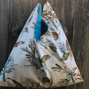 Large Origami Bag, Crochet Bag, Knitting Bag, Bento Bag, Japanese Origami Bag, Reusable Grocery Bag, Market Bag