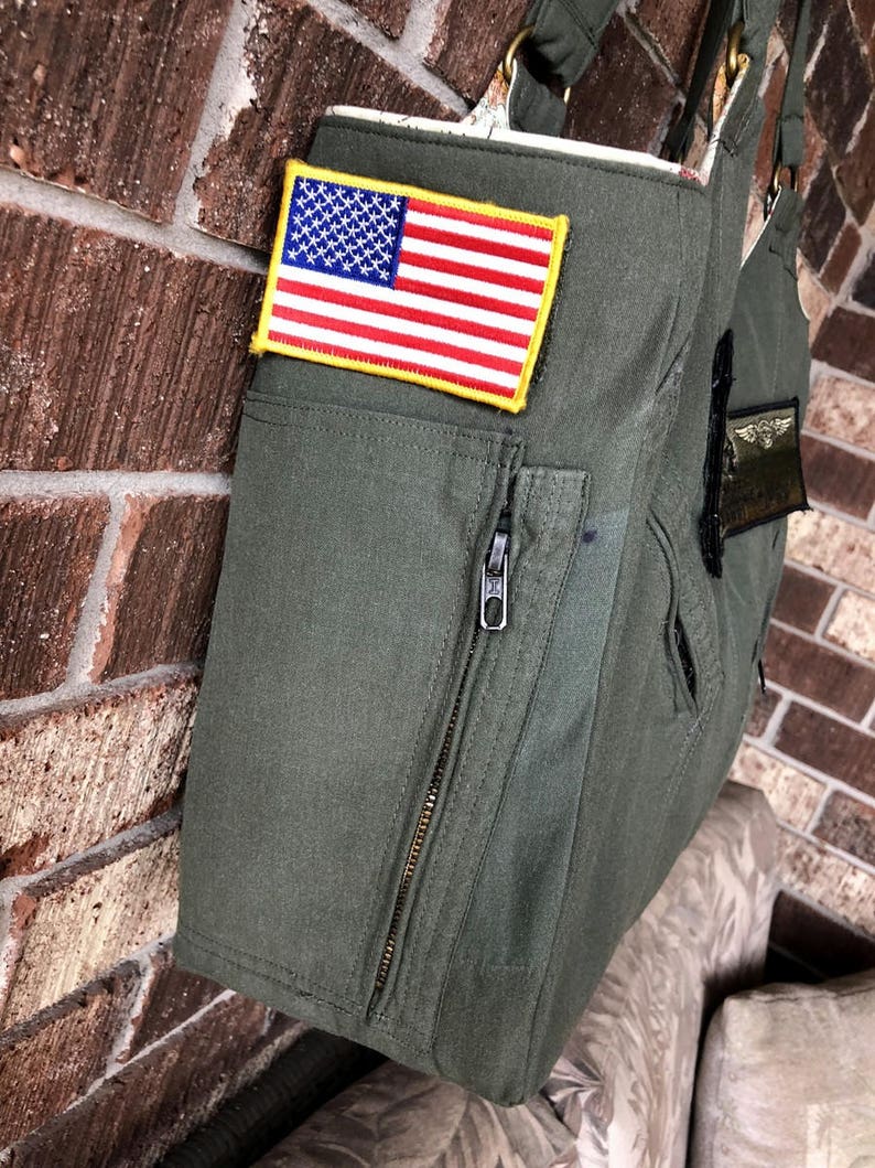 Flight Suit Tote Bag Military Messenger Bag Flight Suit Etsy