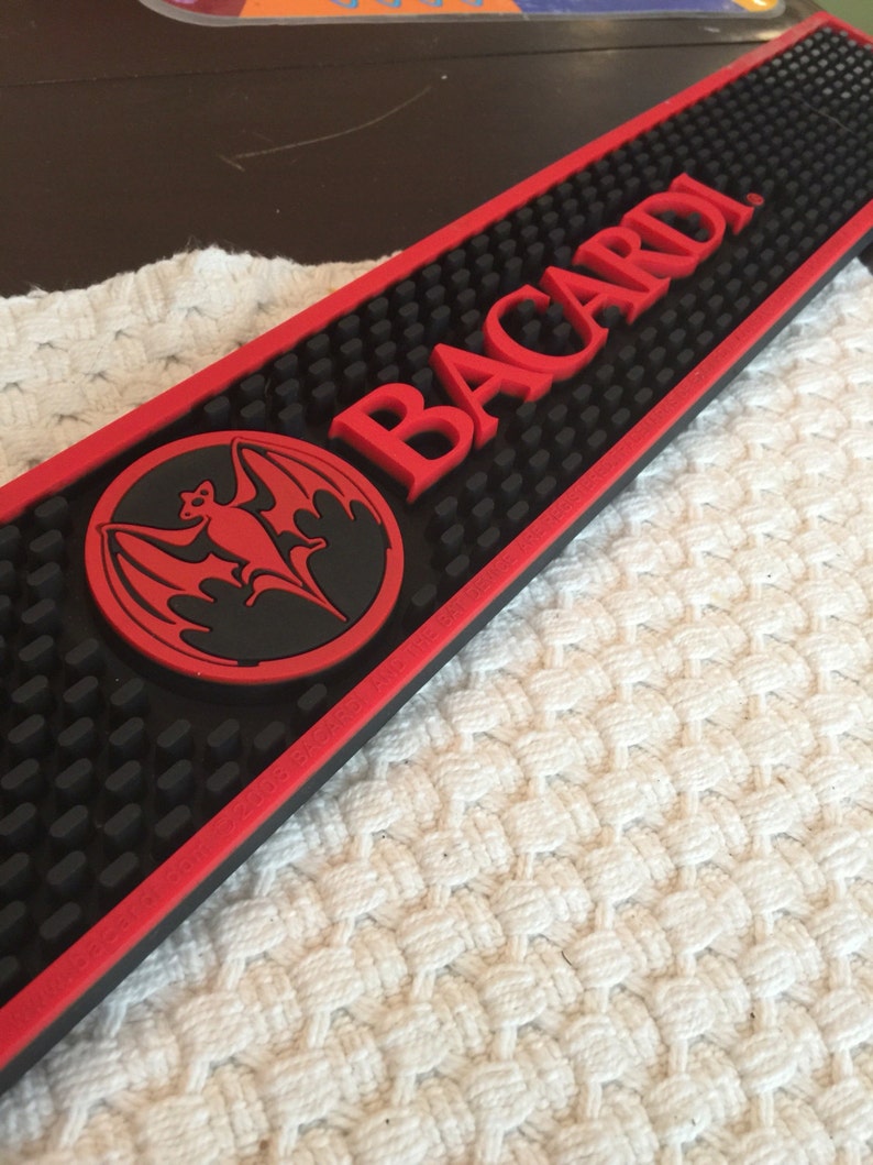 Bacardi Bar Mat Etsy