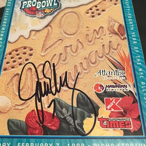 1999 NFL Pro Bowl Game Program signed by John Elway