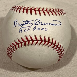 Cincinnati Reds Broadcaster Marty Brennaman signed Baseball