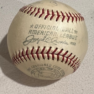 1960’s Joe Cronin American League Ball signed by Boston Red Sox Legend Jimmy Piersall