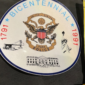 1791-1991 U.S Park Police Bicentennial Decal and sticker