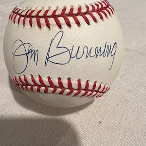 Hall of Famer Jim Bunning single signed baseball