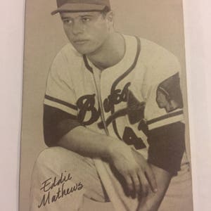 1947-66 Eddie Mathews Exhibit Card