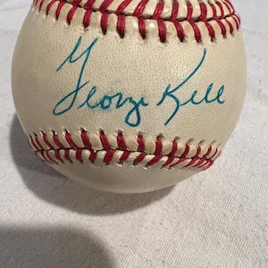 Hall of Famer George Kell signed American League Baseball