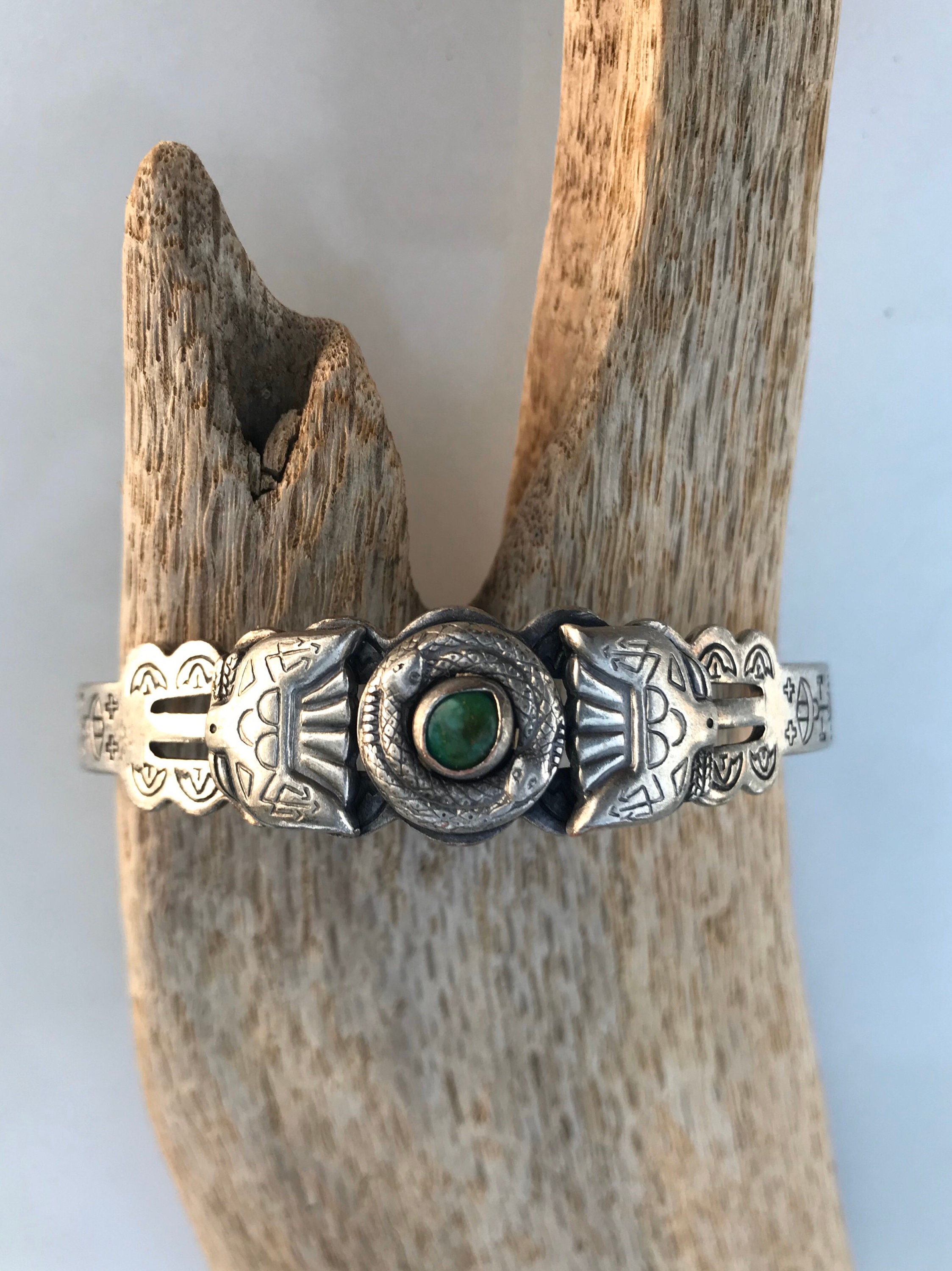 Vintage Fred Harvey Era Turquoise Gemstone Thunderbird And