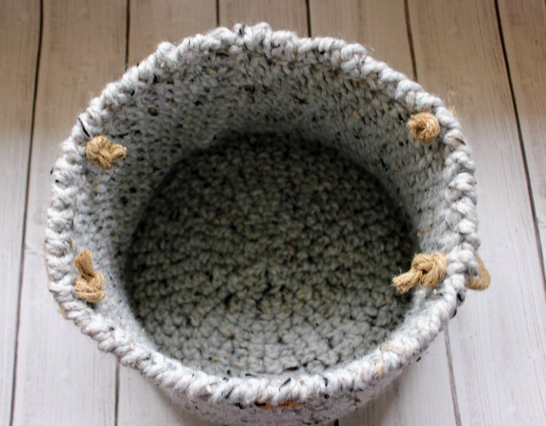 Large Farmhouse Basket Rustic Basket With Handles Home Décor Basket