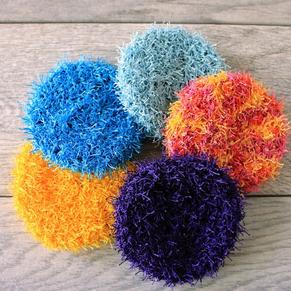 Double Layered Dish Scrubbers - Round Kitchen Scrubby - Handmade Double Thickness Pot Scrubbers - Many Colors to choose from!