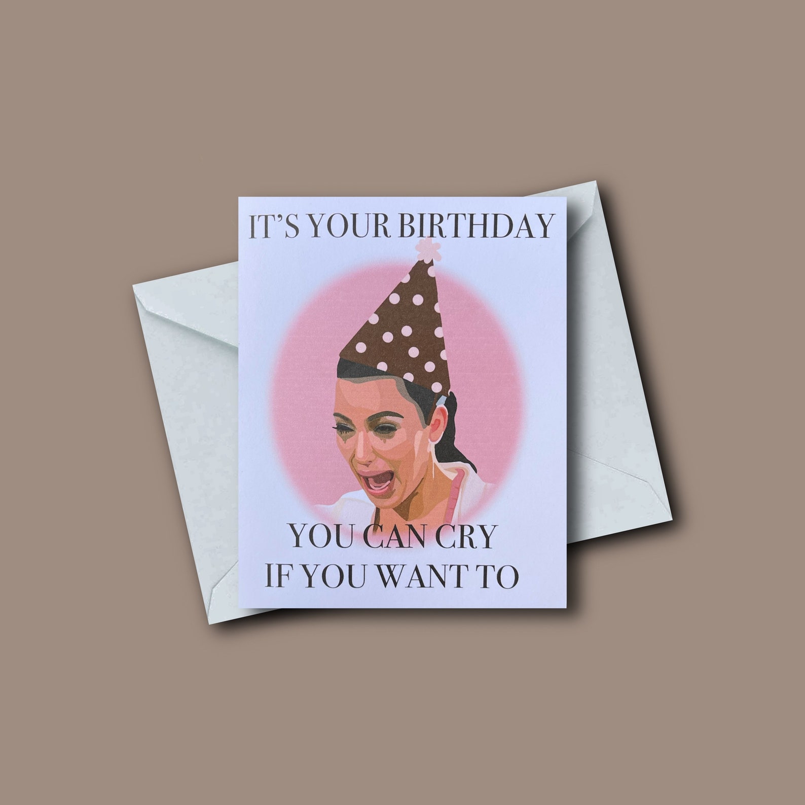 Kim Kardashian Birthday Card Funny Cards Punny Greeting Etsy