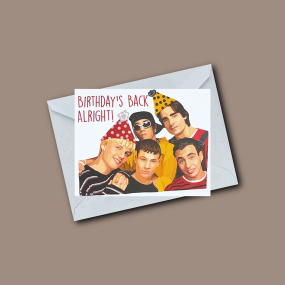 Backstreet Boys Birthday Card Punny Greeting Card Happy Etsy