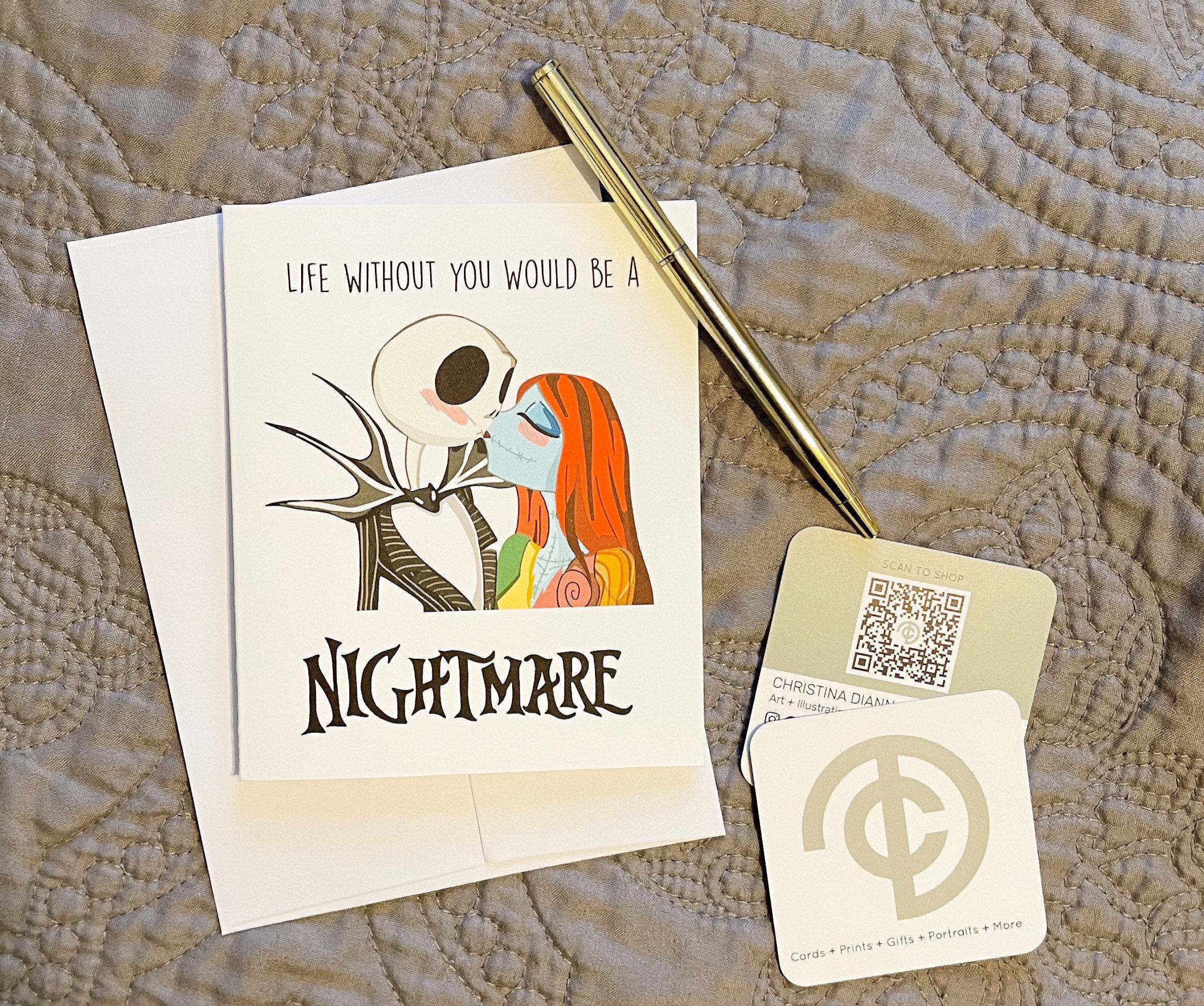 The Nightmare Before Christmas Anniversary Card Birthday Etsy