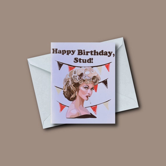 Grease Birthday Card Sandy Punny Greeting Card Happy - Etsy