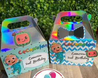 Dawei 12PC Cocomelon Party Popcorn Boxes,Candy Container for Birthday Theater Themed for Kids Cocomelon Themed Party