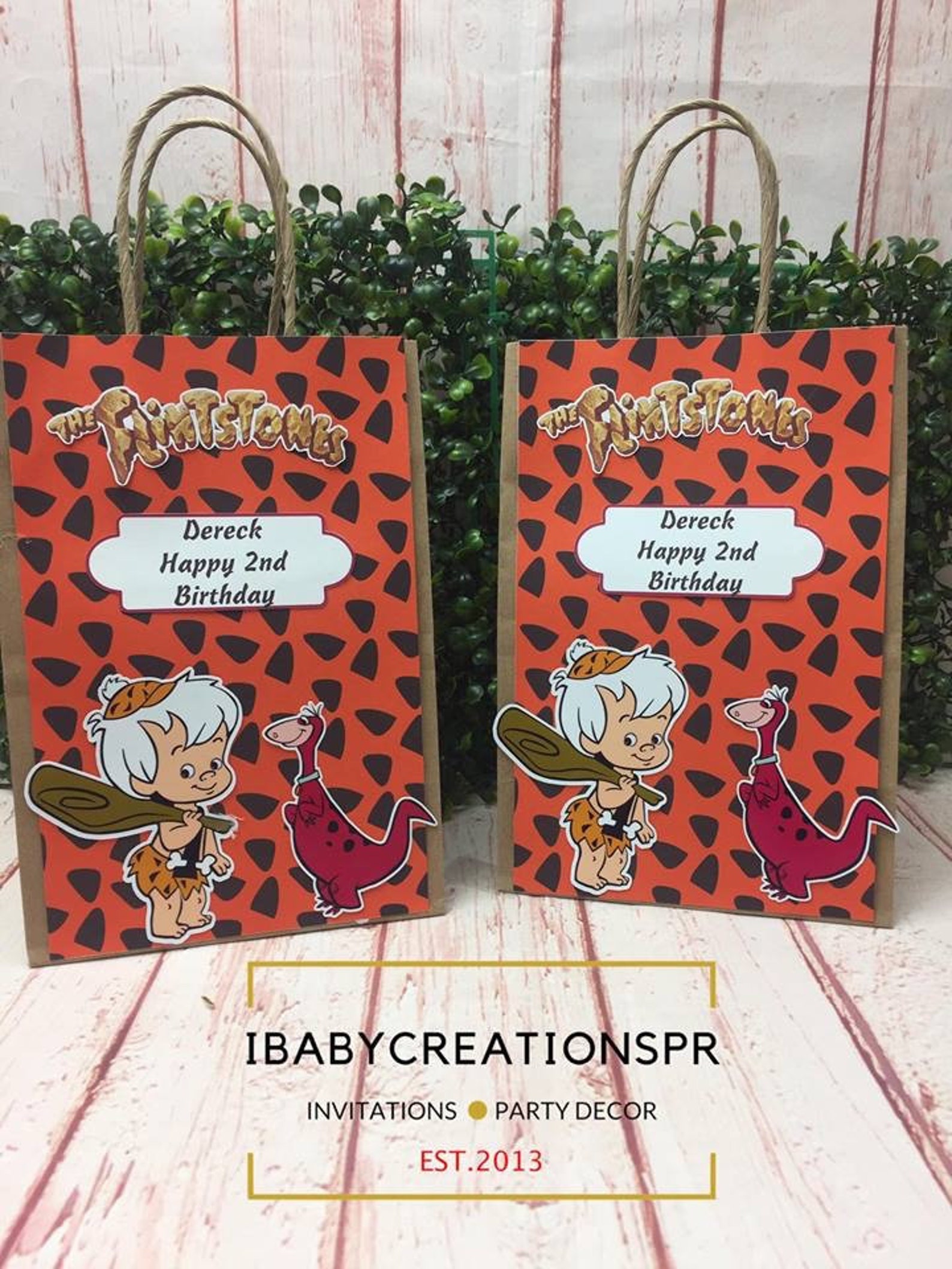 Set of 12 Flintstones Birthday Party Favor Flinstones party Etsy