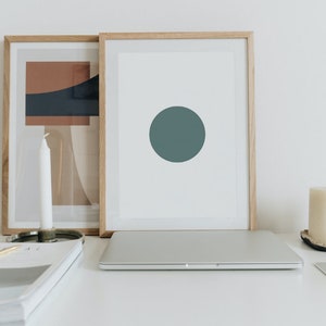 Circle Minimalist Printable Wall Art (Set of 6 Colours, A2-A6)