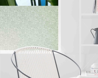 ECO Friendly Privacy WINDOW Film | PVC-Free Window Cling | Adhesive-Free Custom Decal | Bathroom Privacy | CityScape Design, 4 Colors