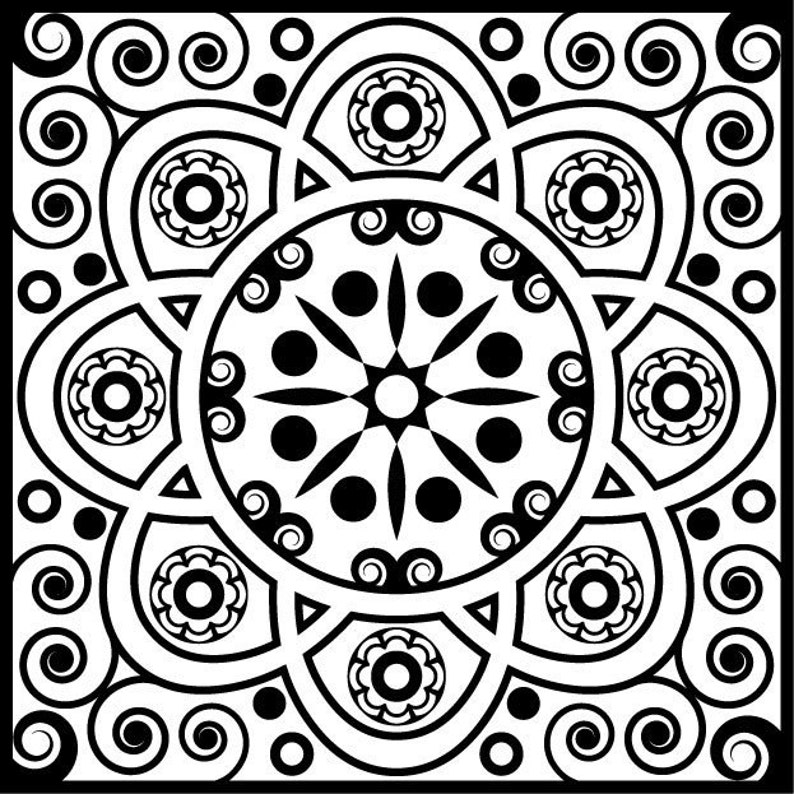 Tile Tattoos made by StickPretty White Background Tile Decals Victorian Scroll Black RETile Decal Tile Stickers