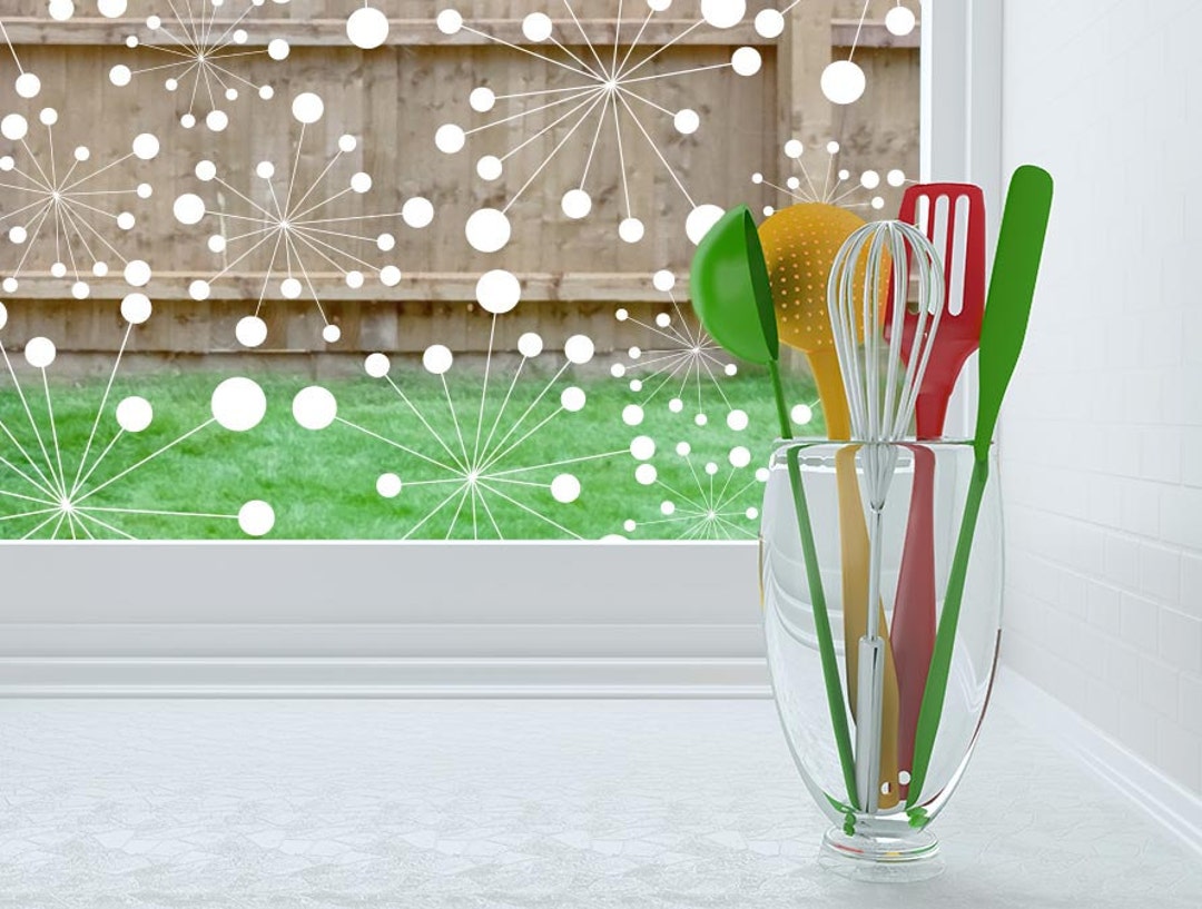 Decorative Modern Window Film - Static Cling or Adhesive - Retro ...
