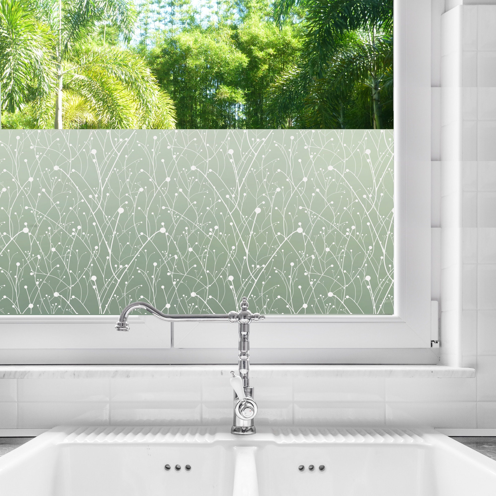 Window Privacy Gel PRIVACY Window FILM | DIY Window Decal | Prevent Bird Collision ...