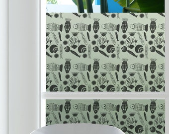 Fishy Fish In Black Privacy Window Film