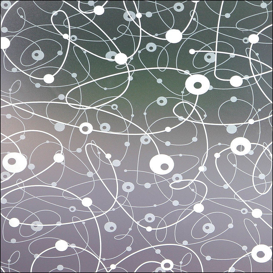 Atomic Retro Privacy Window Film Non-adhesive Standard 36 | Etsy