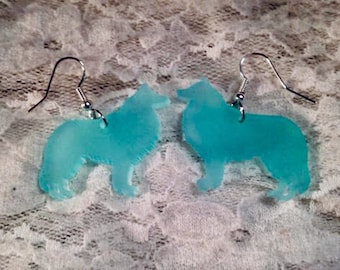 Collie Sea Glass Colored Acrylic Earrings
